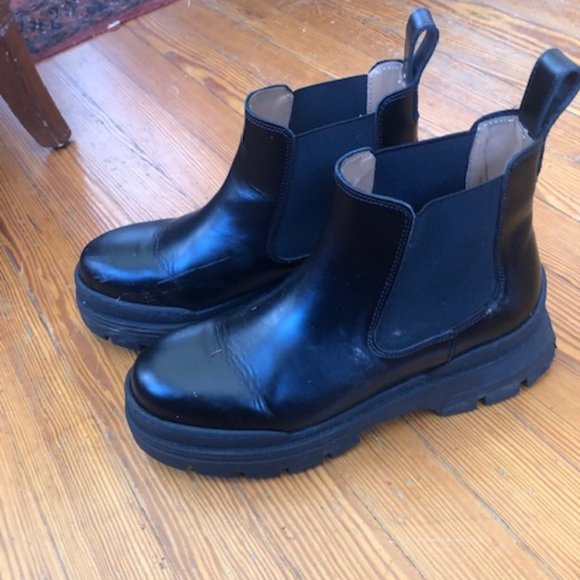 & Other Stories Leather Chunky Boot - W 9.5 - Picture 7 of 10